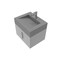 Castello Usa Nile 24-inch Gray Vanity Set with Gray Top and Chrome Handles CB-MC-24G-CHR-2053-GR - alternate 1